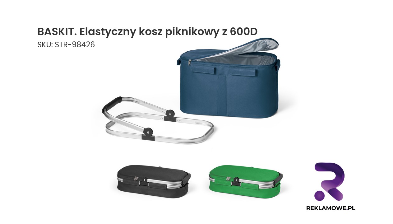Elastyczny kosz piknikowy BASKIT z materiału 600D