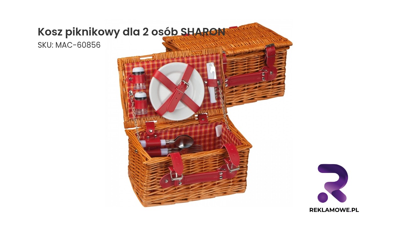 Kosz piknikowy dla 2 osób SHARON Kosz piknikowy dla 2 osób SHARON – elegancki zestaw na piknik