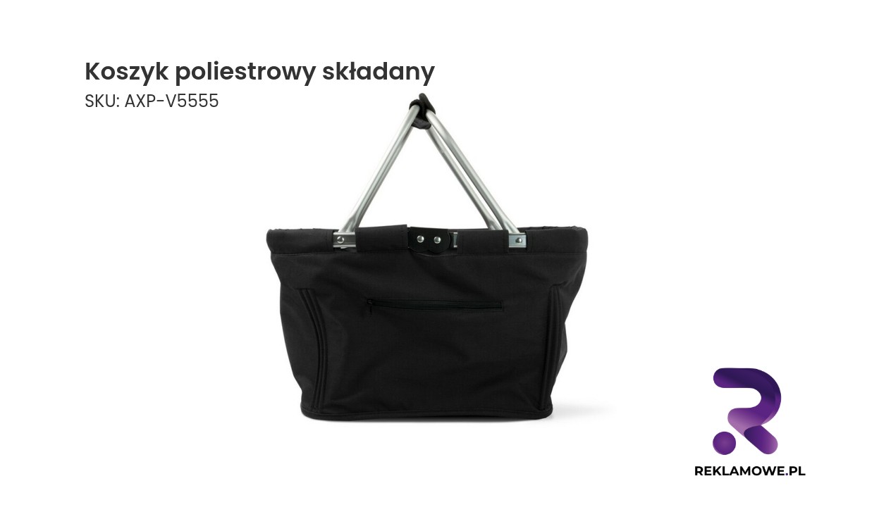 Składany koszyk poliestrowy idealny na zakupy