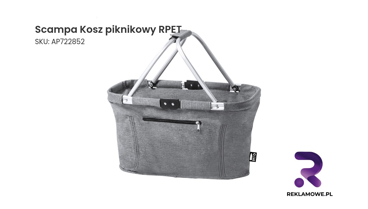 Scampa kosz piknikowy RPET – ekologiczny kosz piknikowy z materiału z recyklingu