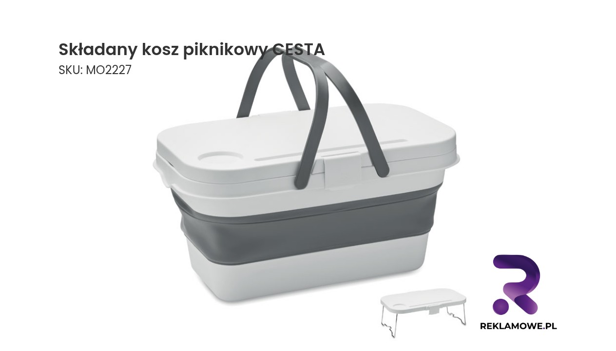 Składany kosz piknikowy CESTA Składany kosz piknikowy CESTA – praktyczny kosz na piknik